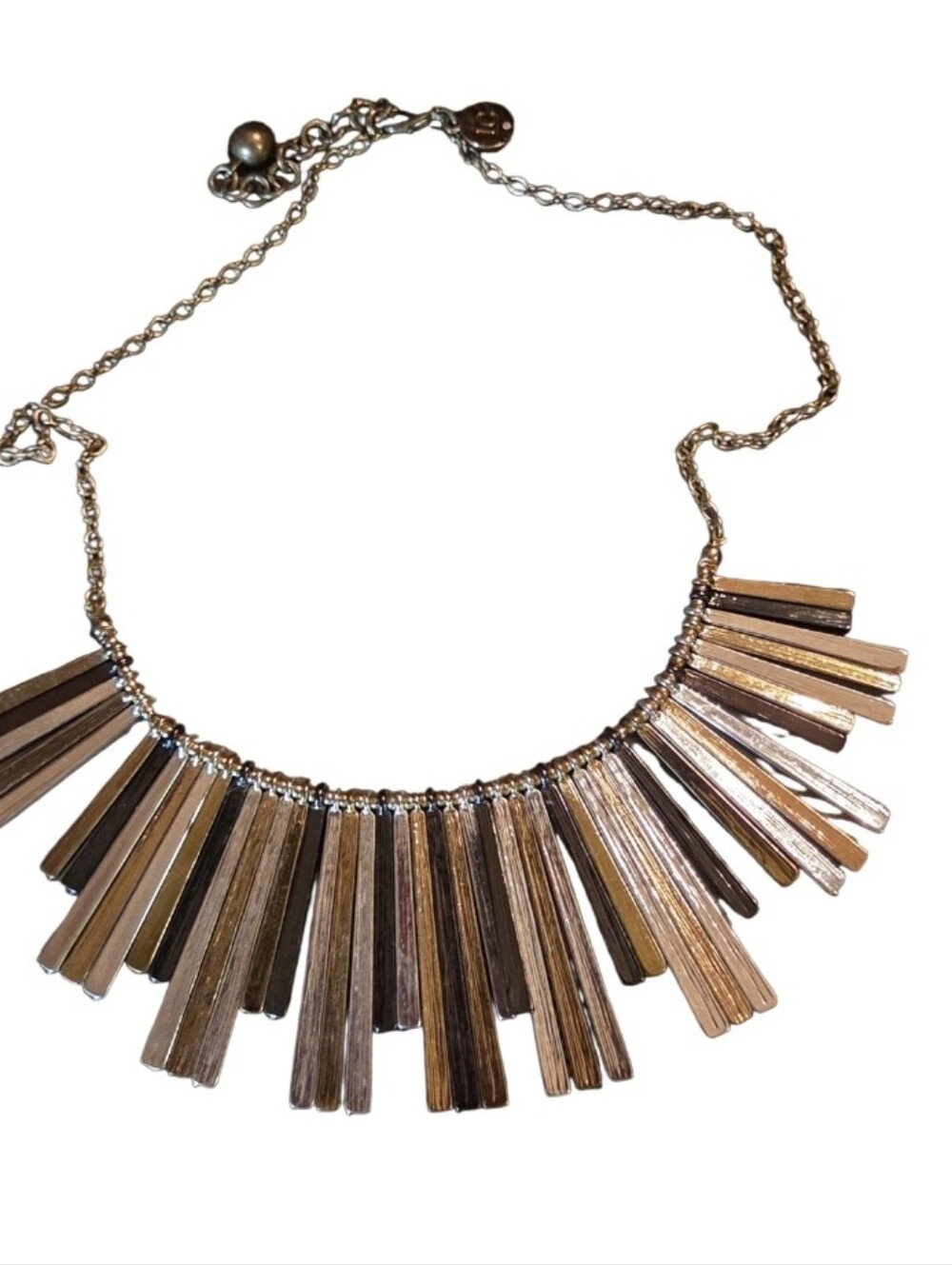 Liz Claiborne Tri-Tone Statement Fringe Necklace - Women's Jewelry
